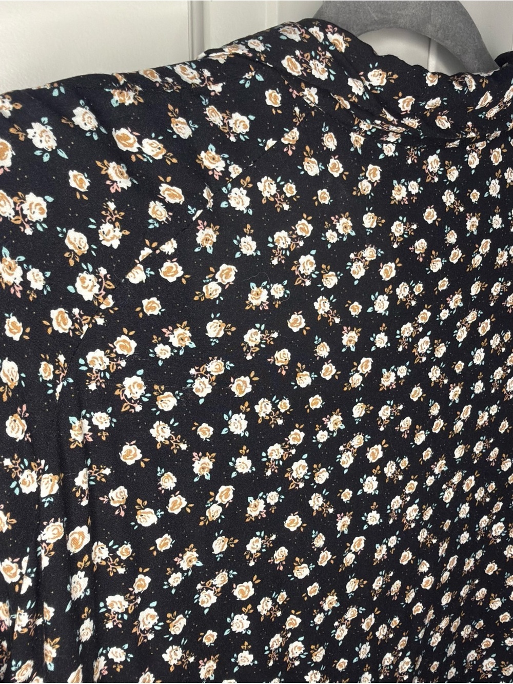 NATURAL LIFE Black Maxi Dress with White Floral Print - Picture 3 of 4